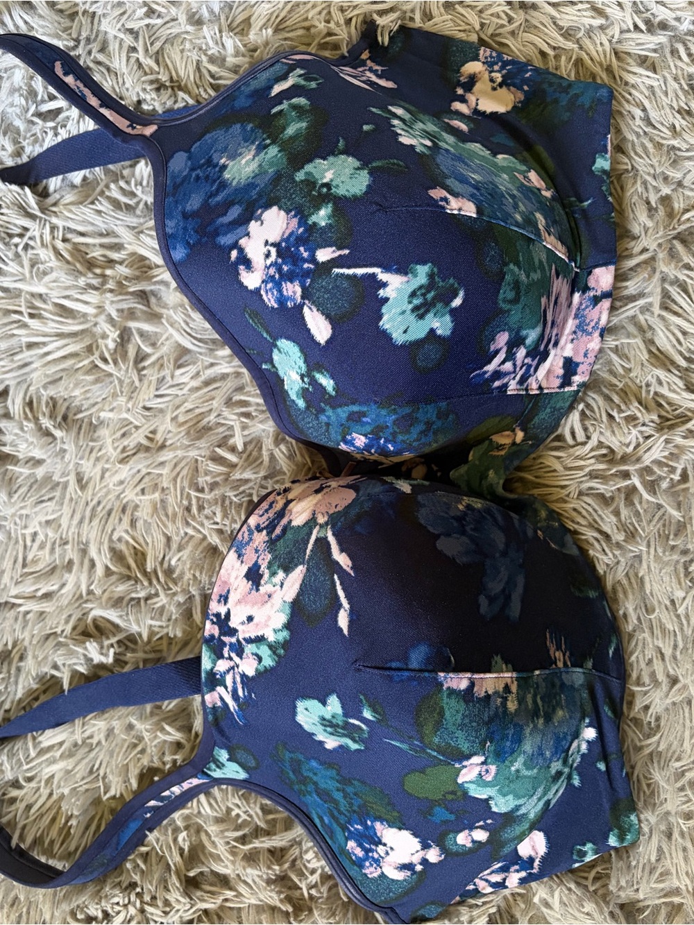 Cacique Navy Support Bra 44 DDD